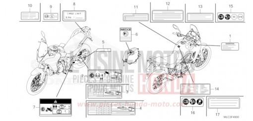CAUTION LABEL XL750P de 2023